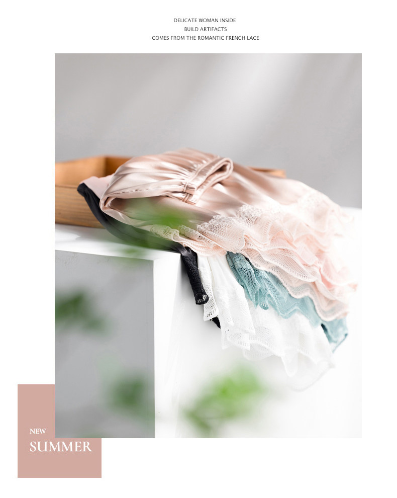 安全裤女防走光夏薄款可外穿蕾丝缎面jk不卷边宽松居家打底裤短裤详情11