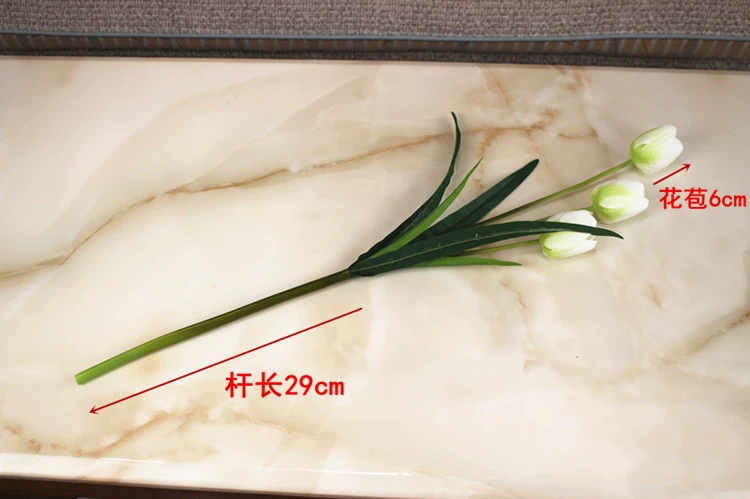 Mô phỏng đặc biệt 3 hoa tulip phòng khách trang trí hoa giả hoa bất tử khô bó hoa nhựa lụa hoa cưới nghệ thuật - Hoa nhân tạo / Cây / Trái cây