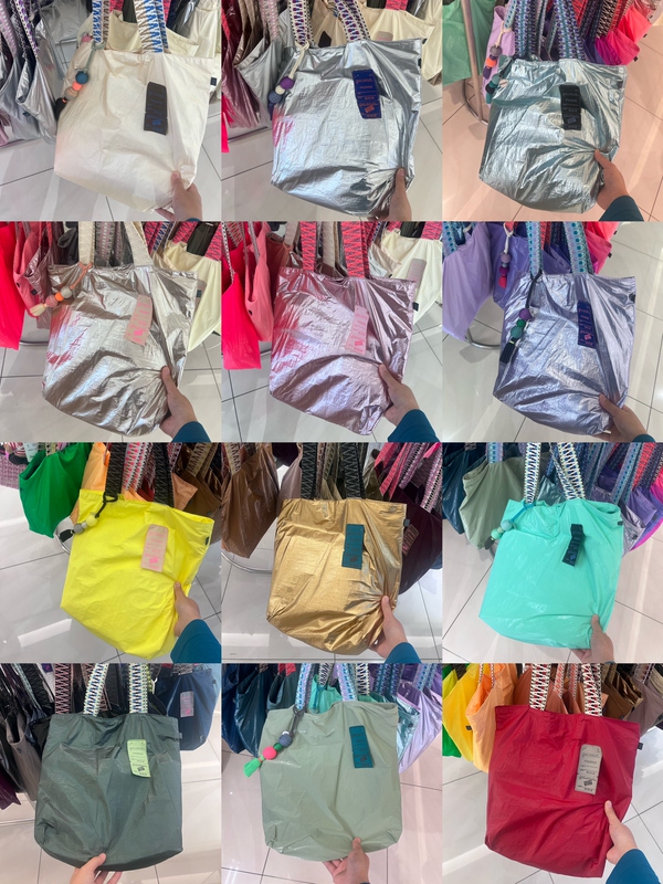 Korean Genuine Miyansol Niche Designer Dupont Paper Bag, Hand-Held, Crossbody, Lightweight, Eco-Friendly Shopping Bag, Large Size