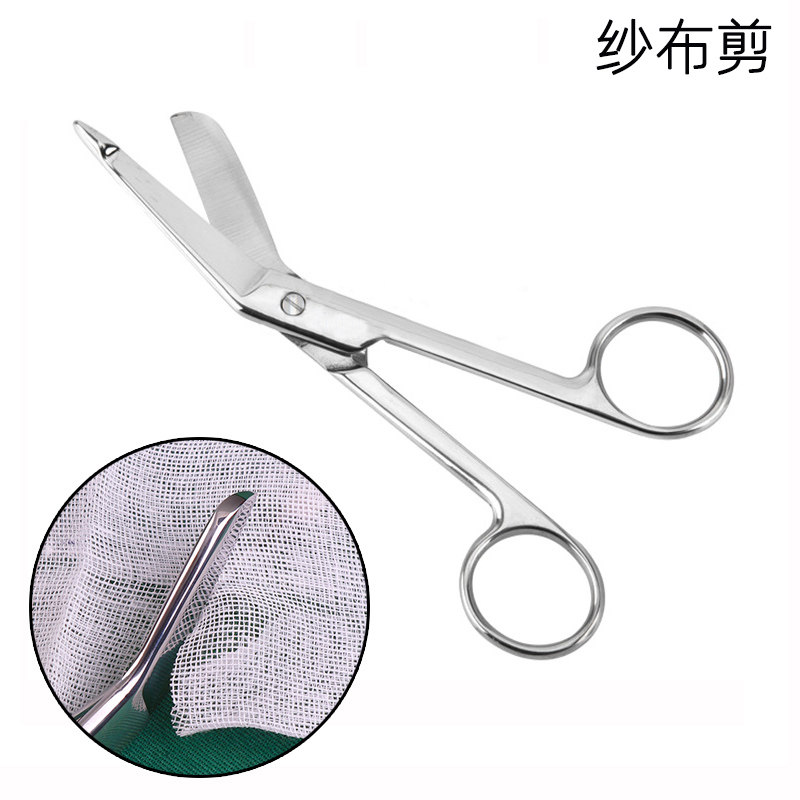 14cm角型不锈钢亮面纱布剪刀 家用护理工具 剪线 石膏剪刀 个人剪