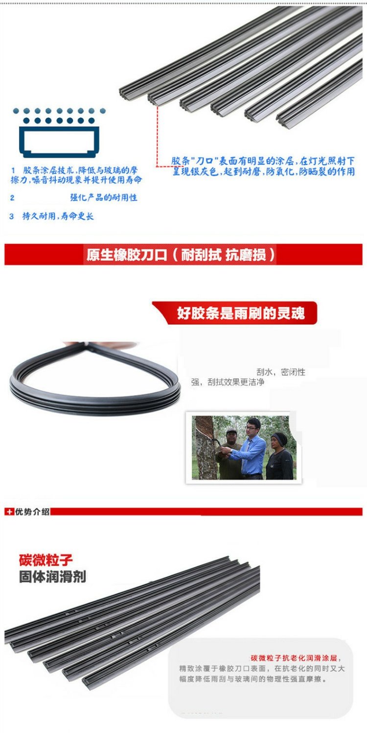 Dải gạt nước JAC và Yue RS với dải gạt nước iev5 iev4 Ruifeng S3 S5 A30 cần gạt nước silicon