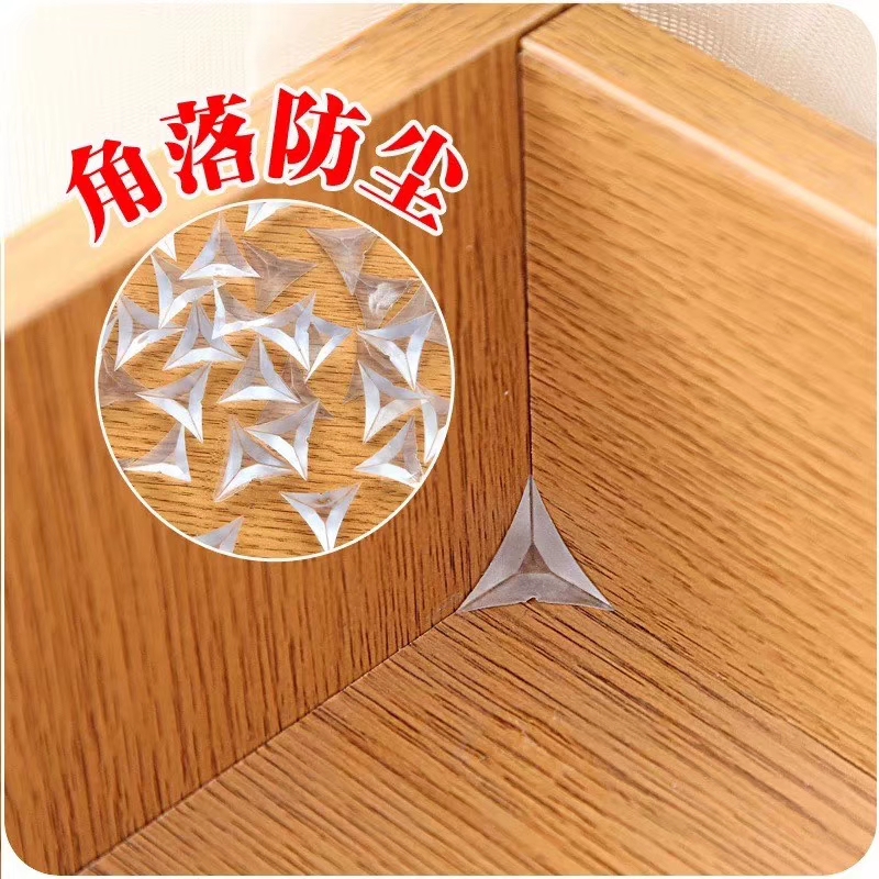 Furniture transparent dust-proof corner grains Glue grains Dust-proof block at the corner of the overall cabinet wardrobe Crystal transparent corner nails Practical