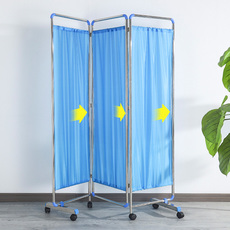 ширма 304特厚不锈钢医用屏风隔断遮挡布诊所隔离理疗移动医院折叠屏风
