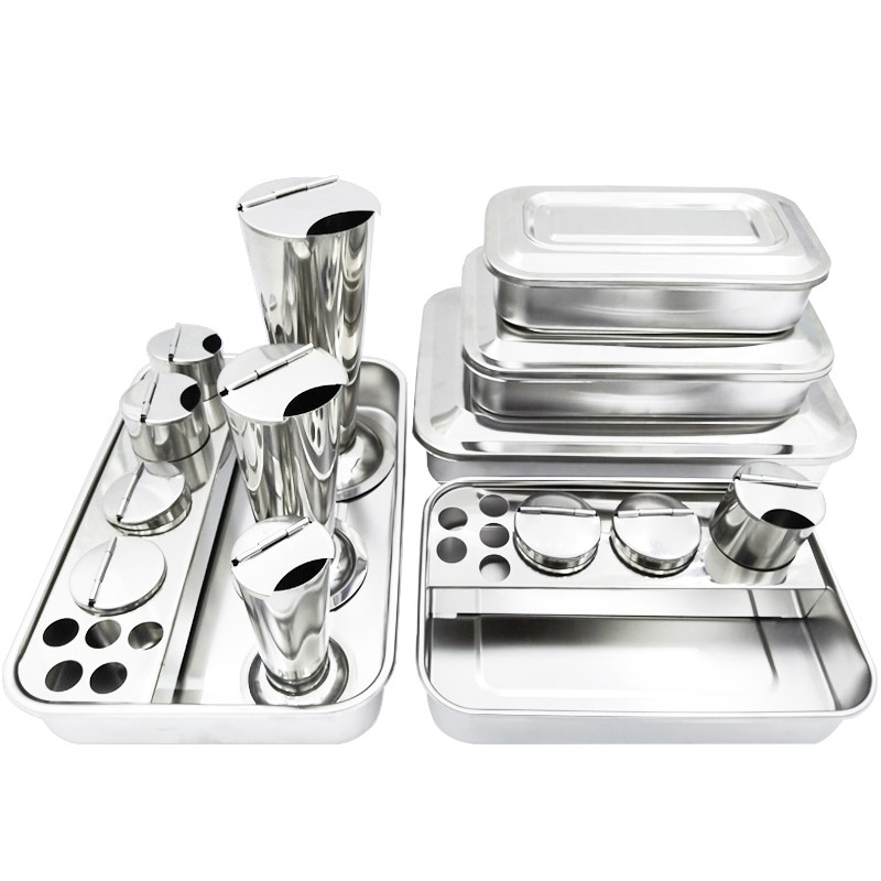 Stainless steel medical apparatus disc disinfection care tray infusion for domestic grain embroidered anti-iodine volt forceps barrel Surgical surgery