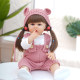 ຖ່າຍທອດສົດ reborn doll girl toy children's Christmas gift doll soft plastic 55cm can be bathed and braided