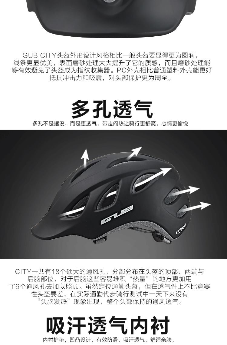 GUB city xe đạp mũ bảo hiểm nam và nữ xe đạp leo núi điện ván trượt cân bằng xe đi lại thiết bị cưỡi mũ bảo hiểm - Smart Scooter xe cân bằng cho bé