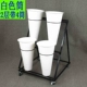 Cửa hàng hoa lớn có thể tháo rời hoa đứng bằng sắt nhiều lớp với bánh xe phổ thông hoa trưng bày kệ nhựa hoa xô giá - Kệ