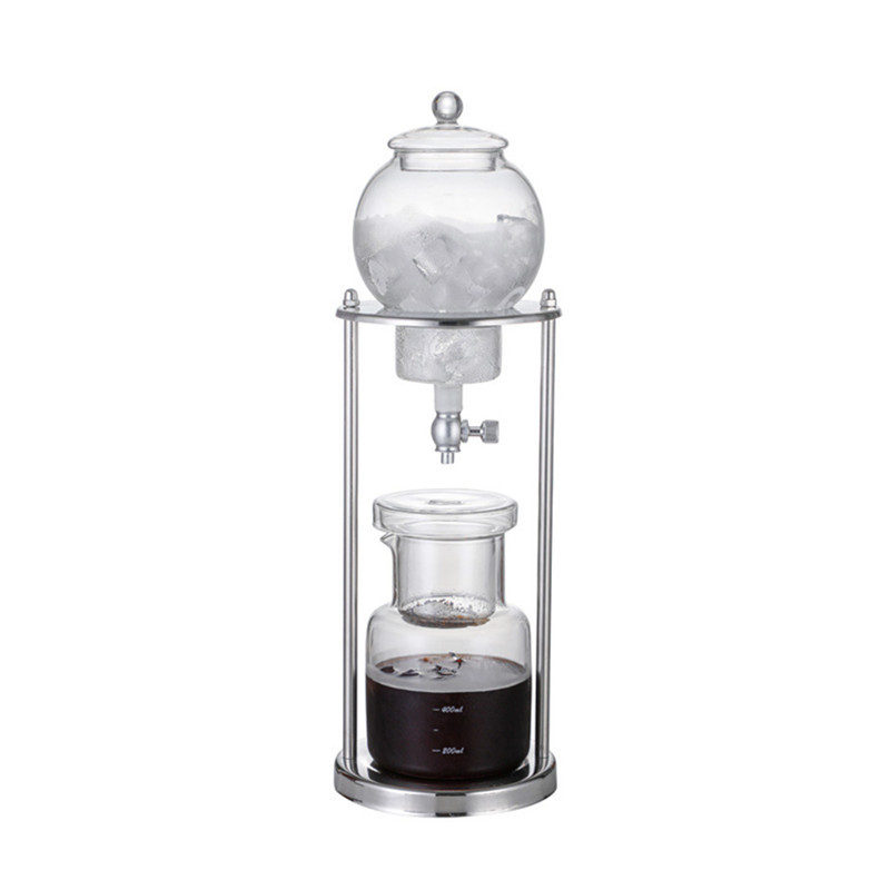 Ice Drip Coffee Maker, Drip-Type Stainless Steel Coffee Machine, Cold Brew Pot, Ice Drip for 1-6 Servings, Iced Coffee Maker Ice Drip Coffee Maker, Drip-Type Stainless Steel Coffee Machine, Cold Brew Pot, Ice Drip for 1-6 Servings, Iced Coffee Maker