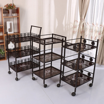 Special beauty salon trolley medical storage iron three-layer tool car nail art embroidery fire can storage rack