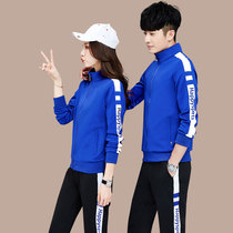Couple wear sports suit men and women spring and autumn new thin loose casual sweater running two-piece school uniform customization