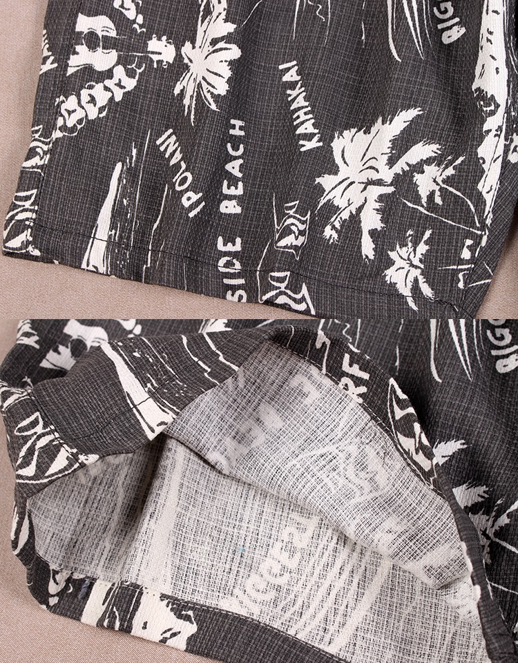 Ưu đãi đặc biệt cho nam mùa hè quần ống rộng co giãn thoải mái bằng vải cotton thoải mái và quần short hoa dại G801E14D03 quần áo nam đẹp