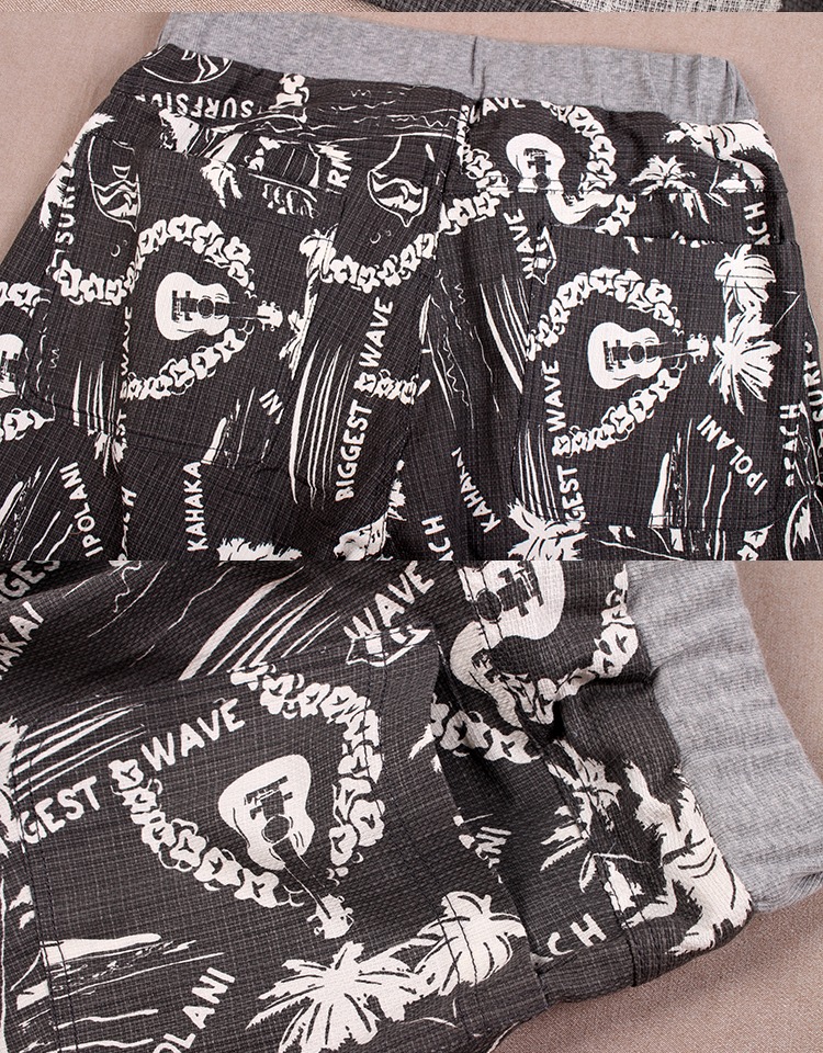 Ưu đãi đặc biệt cho nam mùa hè quần ống rộng co giãn thoải mái bằng vải cotton thoải mái và quần short hoa dại G801E14D03 quần áo nam đẹp