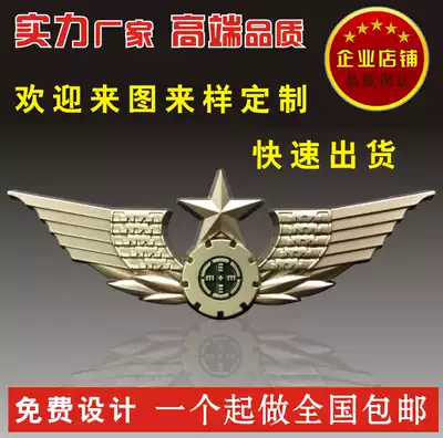 Metal badge custom made badge badge School badge Student association pure gold silver commemorative coin medal medal free design