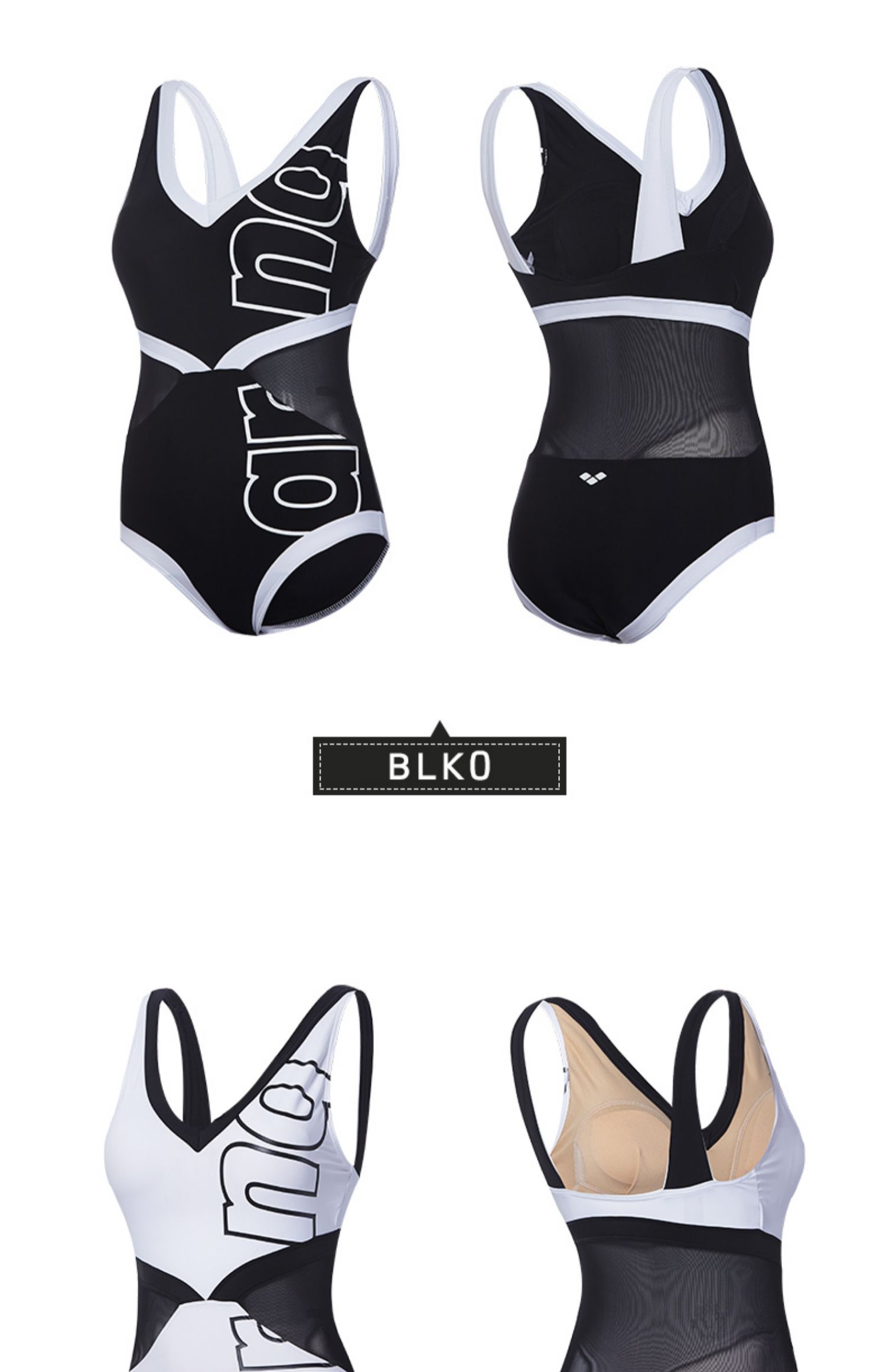 Áo tắm nữ Arena 2019 mới bụng bụng sâu V-cổ gợi cảm backless in hình tam giác áo tắm một mảnh - Bộ đồ bơi One Piece bikini liền thân