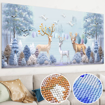 Fortune deer cross stitch diamond embroidery 2020 new 5d diamond painting full diamond living room bedroom point paste masonry painting elk