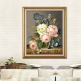 Jiao Yingyou Drip Cross Emelcodery 2022 Новая вышивка небольшая пьедеста спальня Европейская цветочная гостиная вышивка 2021 ручной работы ручной работы