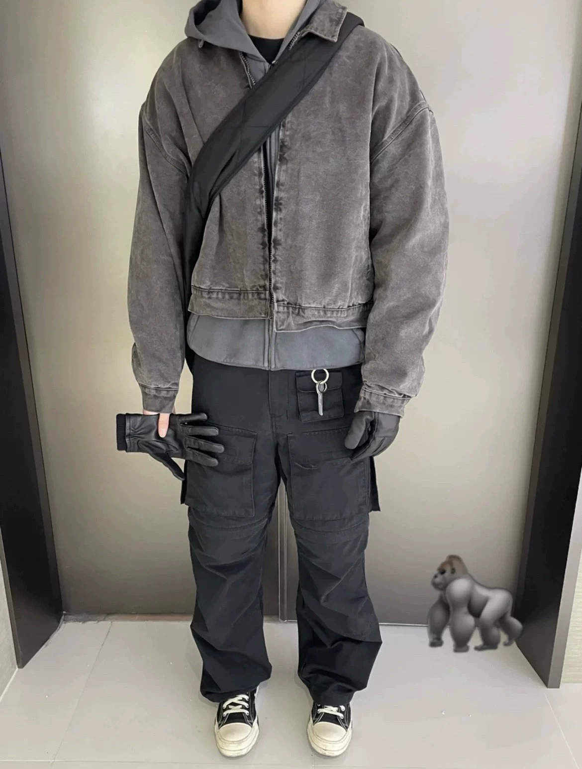 Кanye Coconut Yeezy Season 6 Double Canvas Short Jacket Heavy Cotton Unisex Lapel Jacket