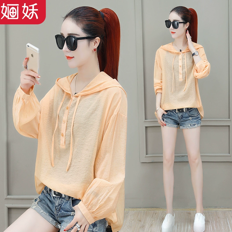 Áo chống nắng quần áo nữ 2020 mùa hè Áo choàng dài tay Hàn Quốc Bảo vệ chống nắng áo blouse áo khoác ngắn - Áo khoác ngắn