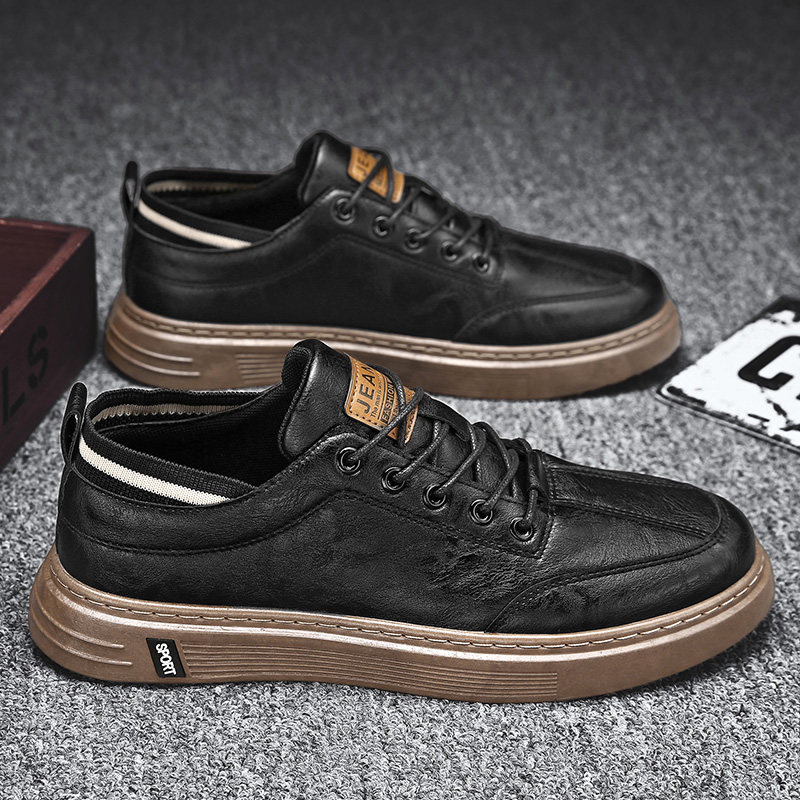 Men's shoes 2022 new autumn and summer men's casual leather shoes business formal wear British all-match work soft-soled trendy shoes