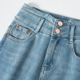 Мегафон, джинсы, летние универсальные флисовые светлые штаны, подходит для подростков, высокая талия, оверсайз, свободный крой