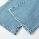 Мегафон, джинсы, летние универсальные флисовые светлые штаны, подходит для подростков, высокая талия, оверсайз, свободный крой