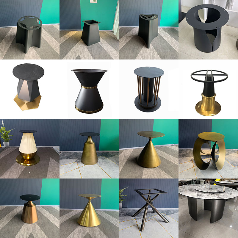 Xintiji rock plate table legs Large round table legs Marble support legs Hardware table legs bracket Stainless steel base