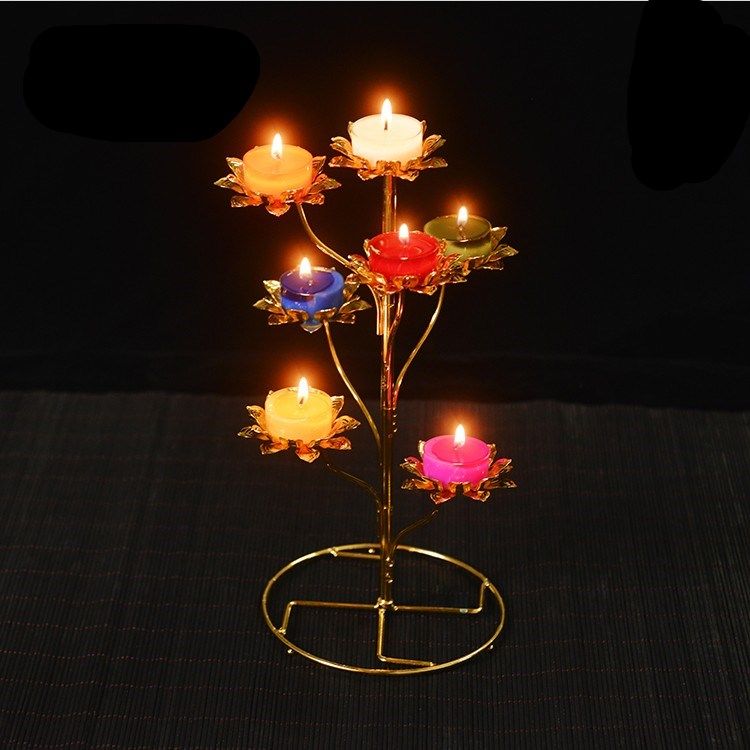 Seven star Butter Lamp Point Lotus Lights Butter Light Light Light Light for multiple ghee - stained ghee lamp frame