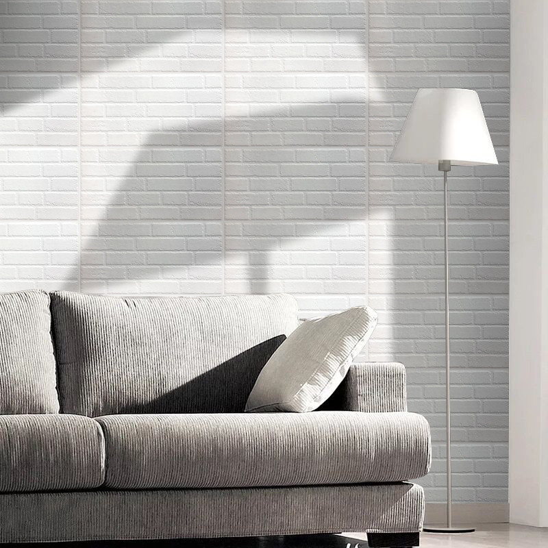 Nordic white cultural stone 300X600 modern living room TV decoration background wall tile courtyard balcony wall tile