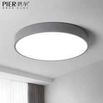 Nordic bedroom ceiling lamp round wrought iron living room dining room lamp simple modern LED macaron ceiling lamp