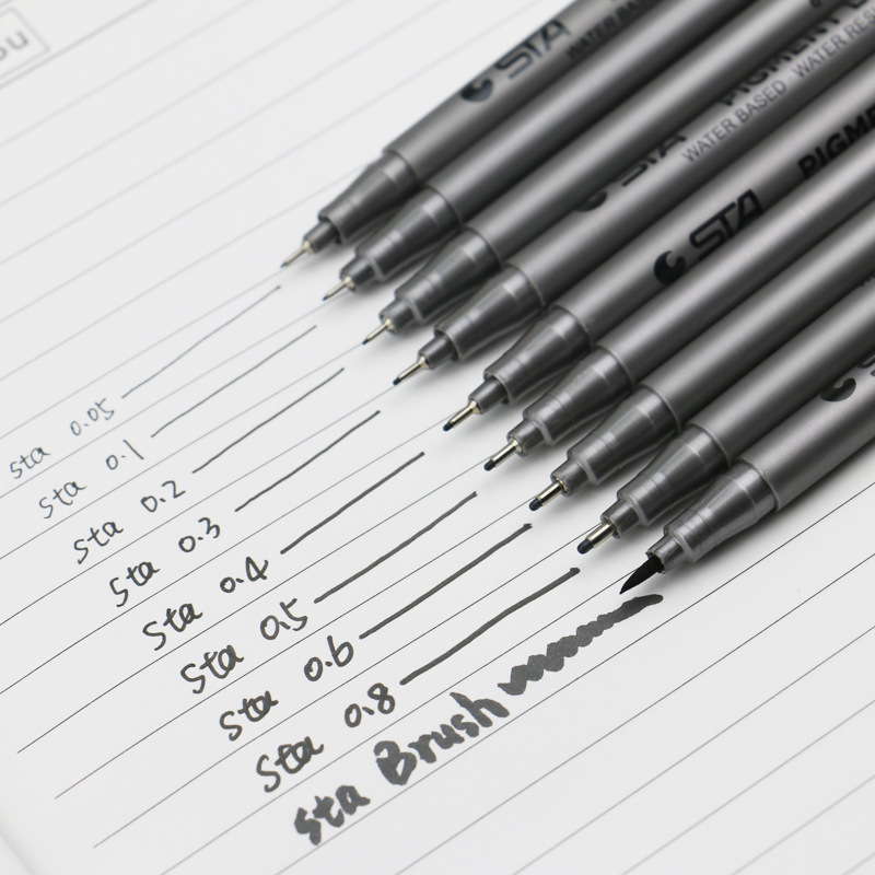 Design black draft to make black handwritten newspaper needle tube pen comic drawing design hook line pen practice pen soft head pen