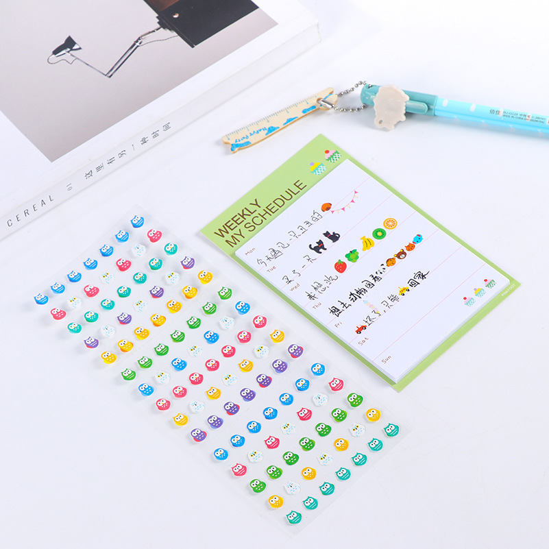 DIY handbook creative cute child true color car mini growth album mobile phone decoration sticker fingernail stick