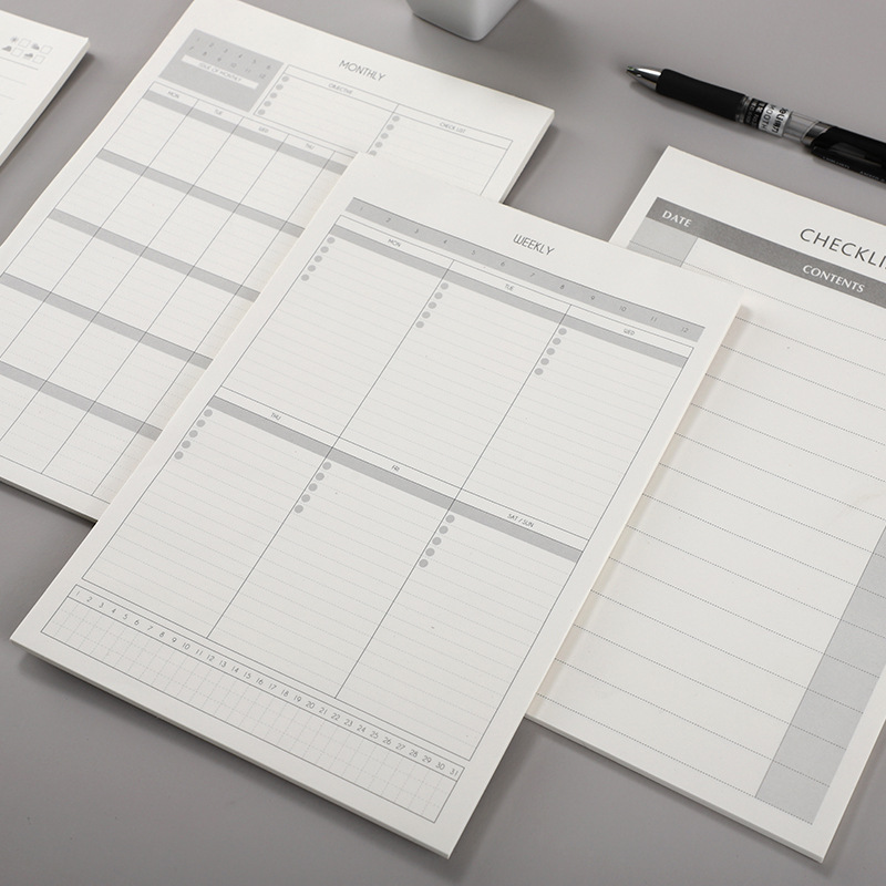 Self-discipline table schedule weekly plan this efficient postgraduate work record check-in memo form daily timeline