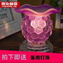 Bedroom light candle purple incense burner with essential oil stove capacity gift small size 500 warm Aroma lamp