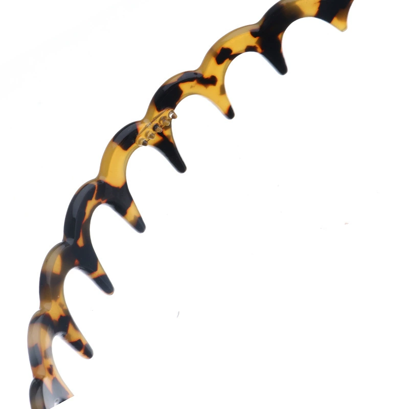Miễn phí vận chuyển Alexander cùng một đoạn Acetate rỗng Leopard Print Chống trượt Băng đô đơn giản Wild Headband Retro Pressed Hair Phụ kiện - Phụ kiện tóc