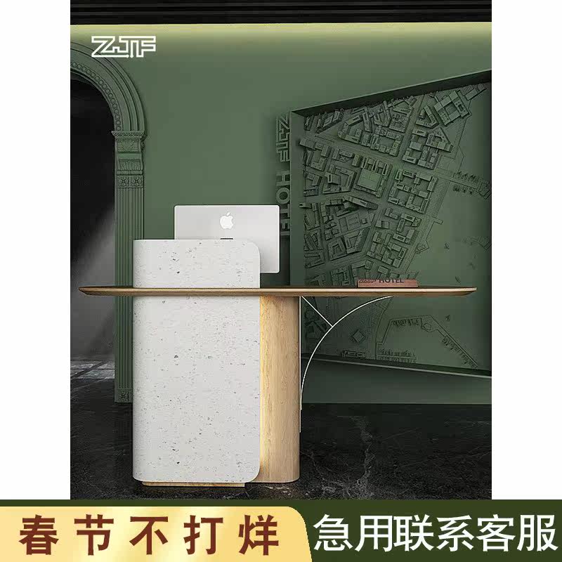 Craftsman Workshop Cashier Bar Counter Welcome Desk Consultation Desk Commercial Nordic Company Small Reception Desk Front Desk Table d4