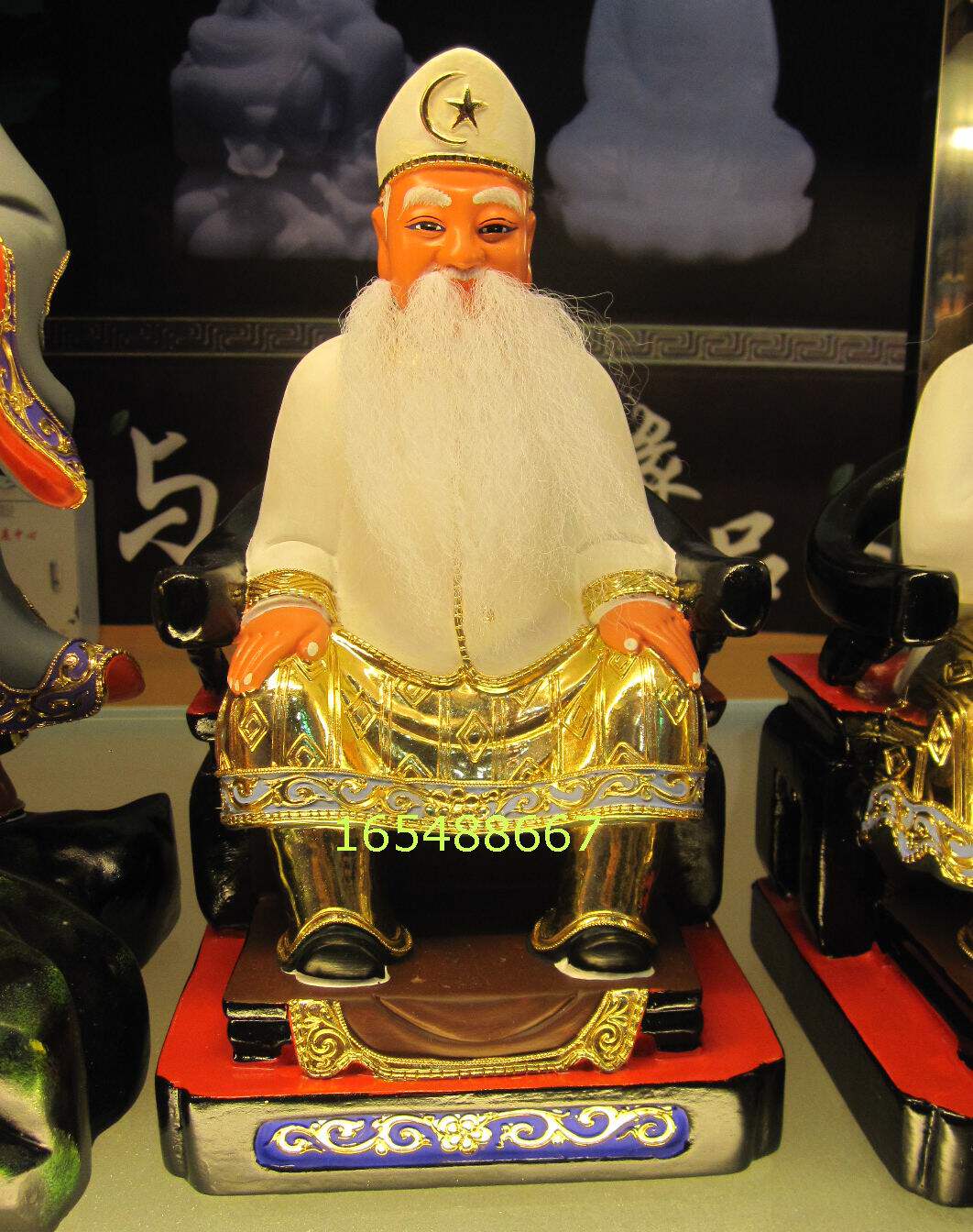 Hand-carved ornaments Dato Gong Malaysia Datuk God Statue Du Gong Du Gong Du statue 30cm