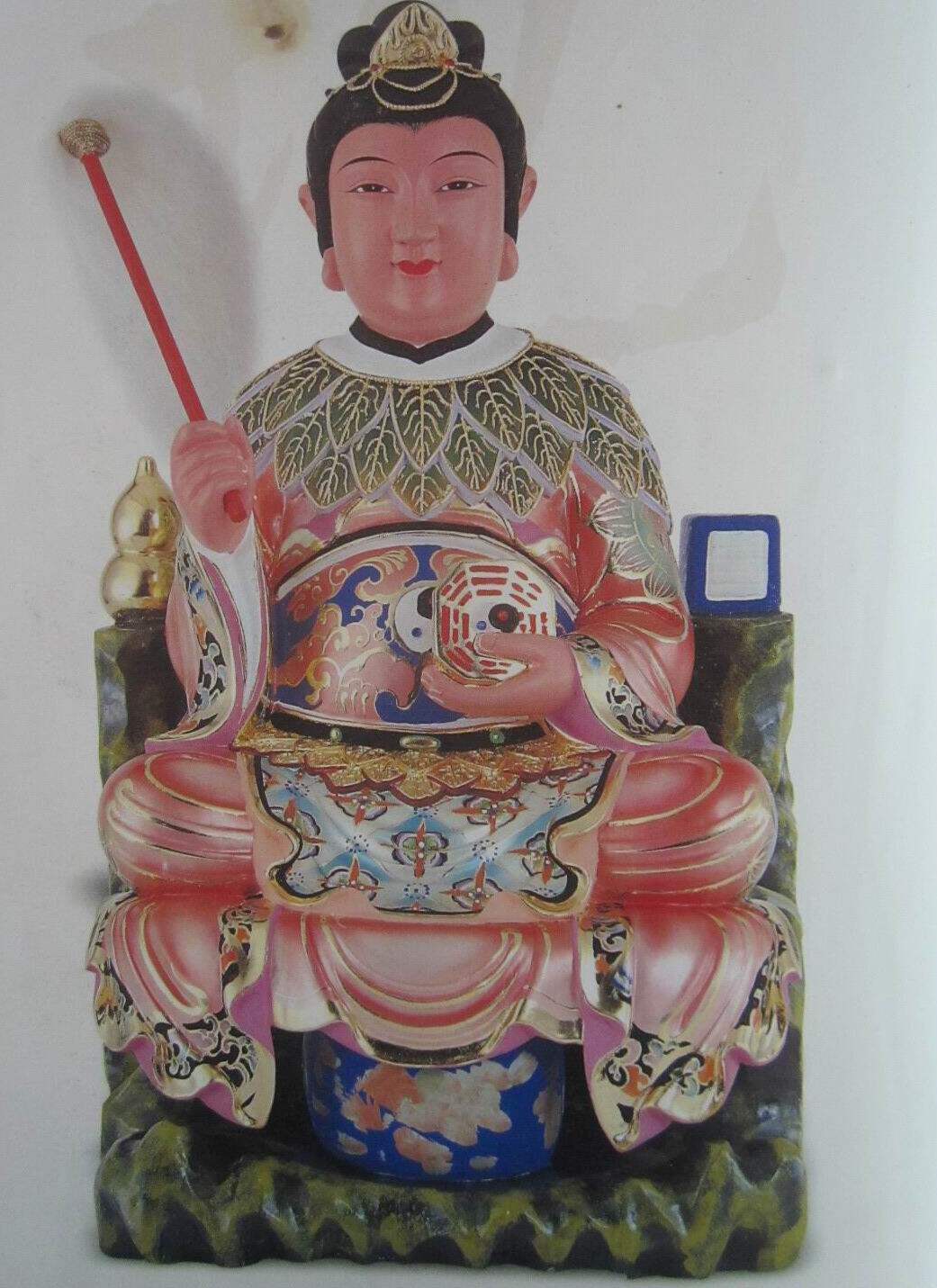 Earth mother goddess wood carving Earth mother God White billet wood carving Buddha statue custom-made 40cm