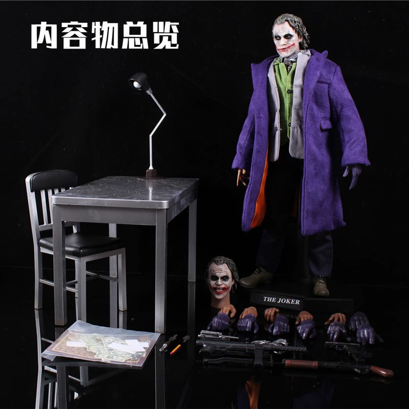 1/6 cảnh thẩm vấn chú hề mặc quần áo Heath Ledger tặng búp bê người lính DCjoke Batman r - Capsule Đồ chơi / Búp bê / BJD / Đồ chơi binh sĩ