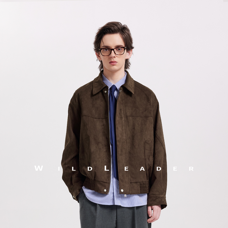 Wildleader Italian Suede Jacket 2026 Autum Old Money Style Men's Retro Casual Jacket Wildleader Italian Suede Jacket 2026 Autum Old Money Style Men's Retro Casual Jacket