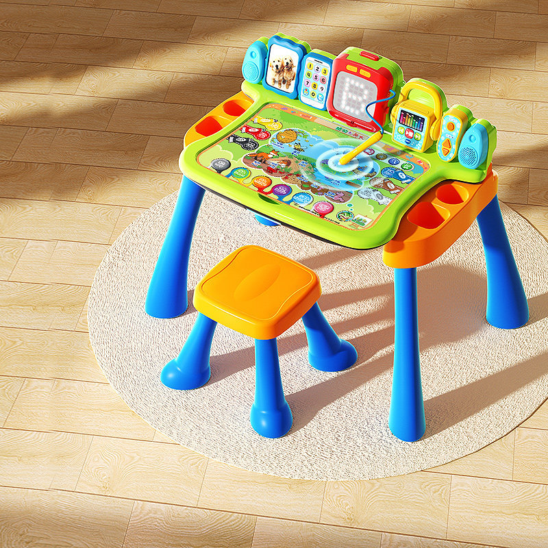 Vtech 4-in-1 Luxury Touch Learning Table Kidsren's Early Education Educational Multi-Functional Game Table Toy Table 2-6 Years Old Vtech 4-in-1 Luxury Touch Learning Table Kidsren's Early Education Educational Multi-Functional Game Table Toy Table 2-6 Years Old