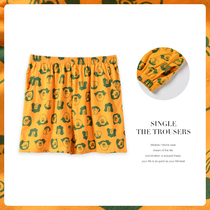 Sleeping Pants Female Summer Shorts Pure Cotton Slim Loose Day Ensemble Cartoon Extractable Wearing Home Shorts All-cotton Single Piece Home Pants