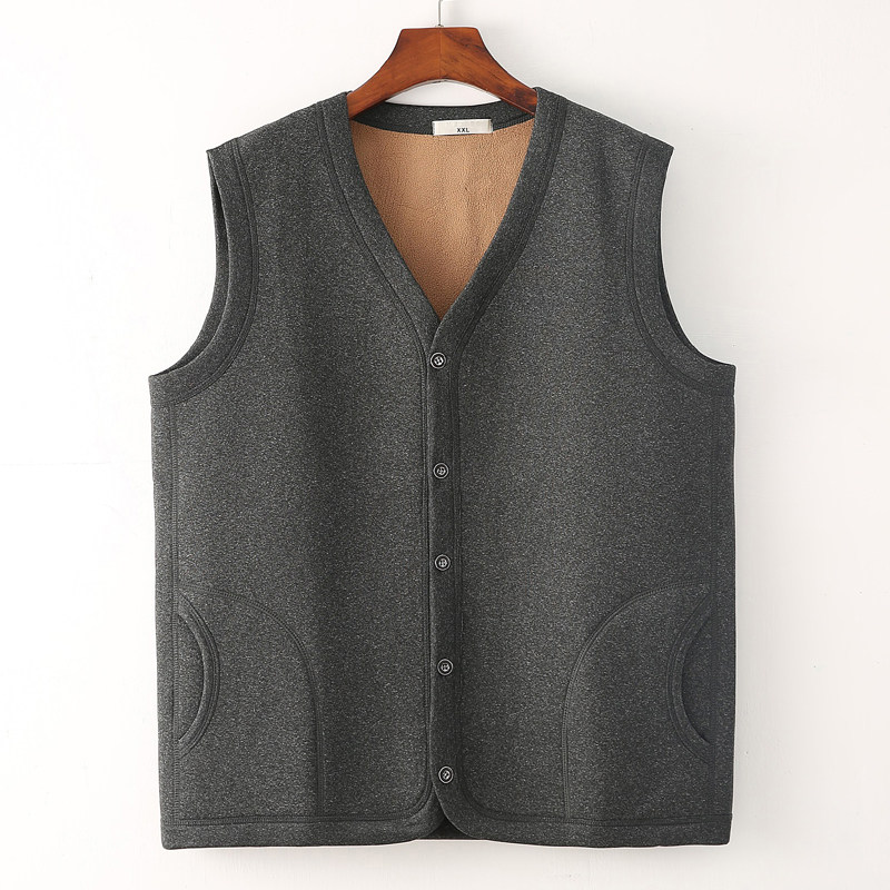 Plus Fat Increase Middle Aged Men Gush Cardiff Cardiff Thick Horse Chia Fever Coat With Cotton Kan Shoulder in the middle of the winter