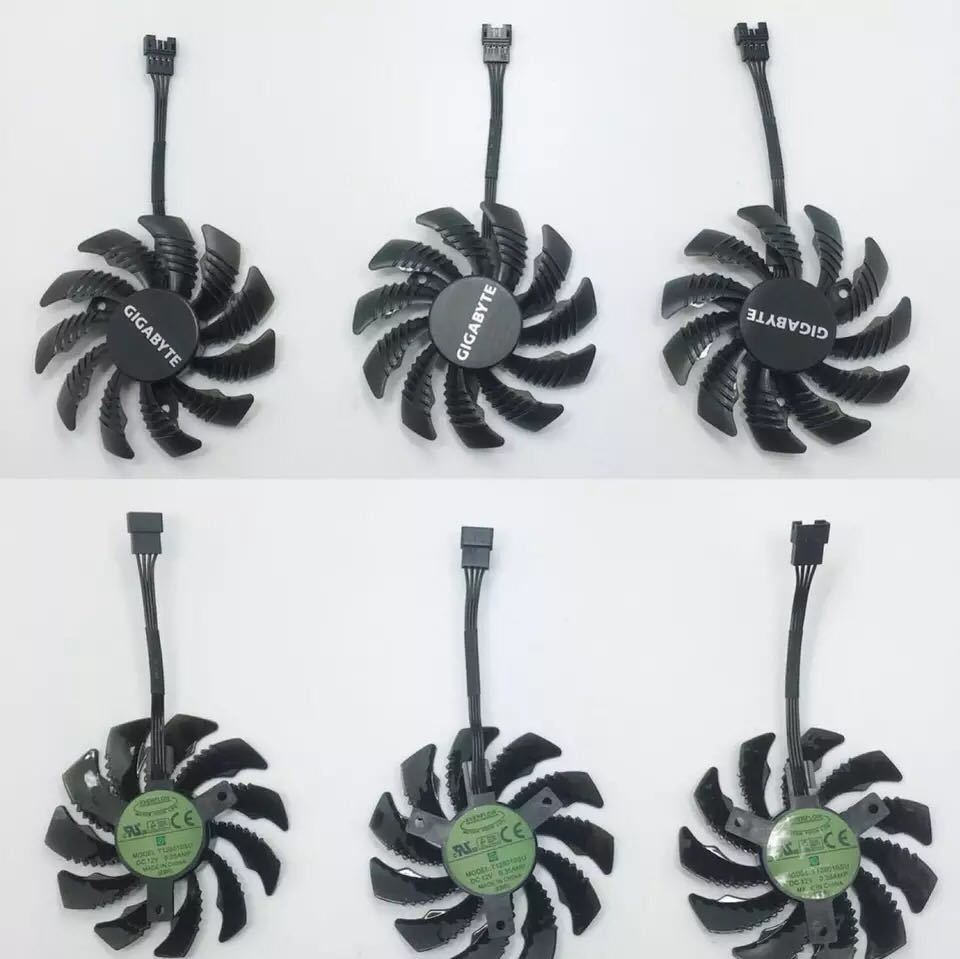 Brand new GIGABYTE GigaCard GV-N98TWF3-6GD graphics card triple fan T128010SU with teeth 75mm