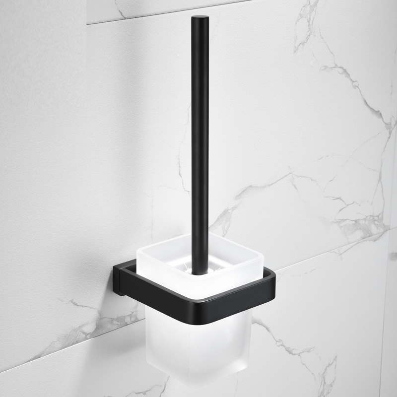 New German all-copper plated black toilet brush frame Bathroom Toilet Toilet Brush Makeup Room Cleaning Brush