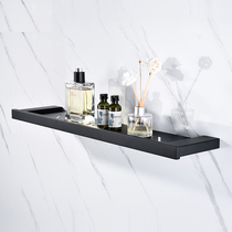 New German High-end 304 Stainless Steel Plated Black Flat Rack Cosmetics Shelf Bathroom Hardware Pendant