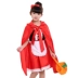 Mới Halloween Cô gái nhỏ Red Red Hood Trang phục Phù thủy Áo choàng Áo choàng ma cà rồng Trang phục ma cà rồng shop bán đồ hóa trang trẻ em Trang phục