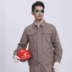 Cotton lưới điện quần yếm phù hợp với dịch vụ bảo hiểm lao động nam mùa thu và mùa đông tay dài cotton công nhân điện kỹ thuật quần áo Bộ đồ