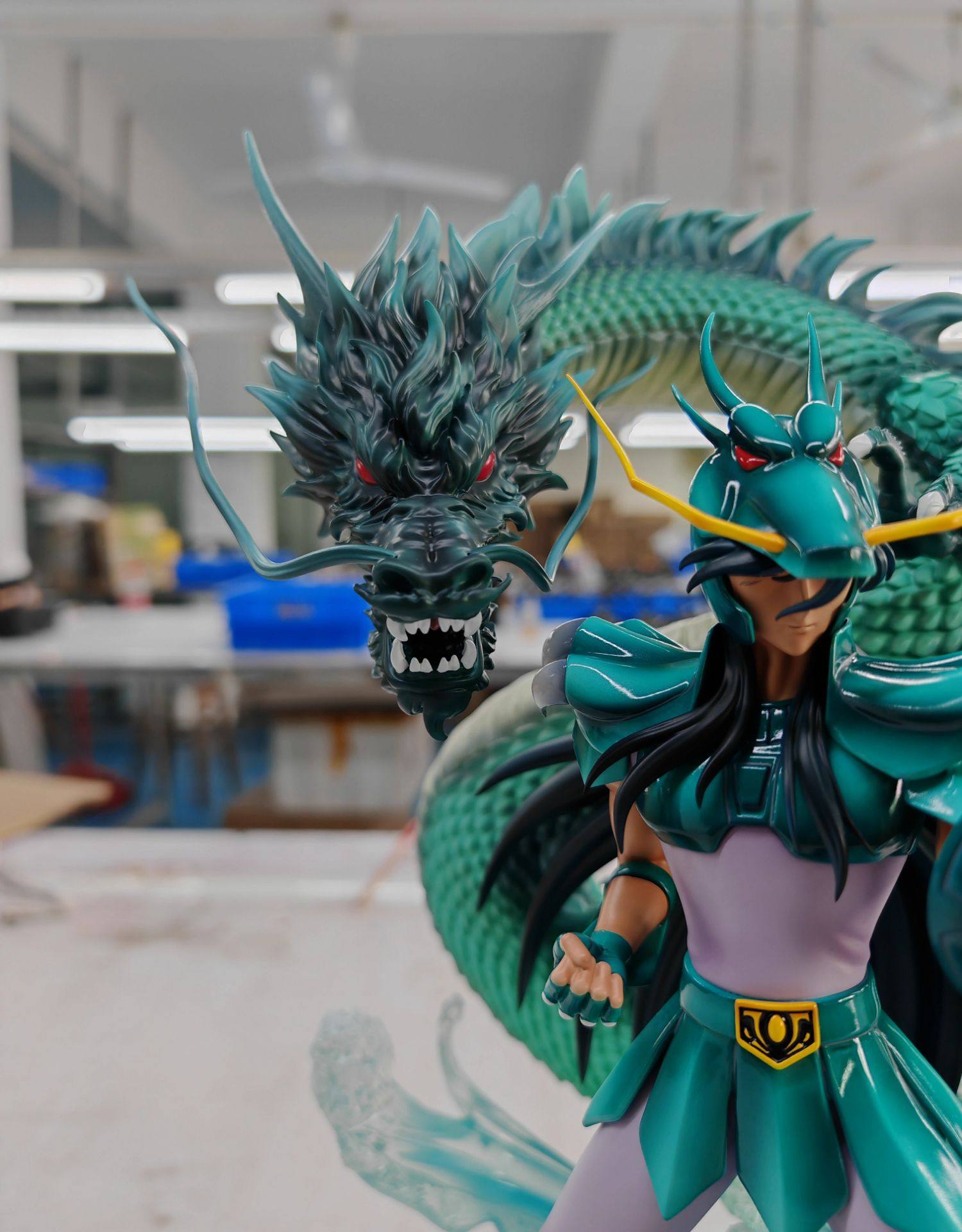 FOC Saint Seiya Draco Shiryū Resin Statue H43cm Figure Recast