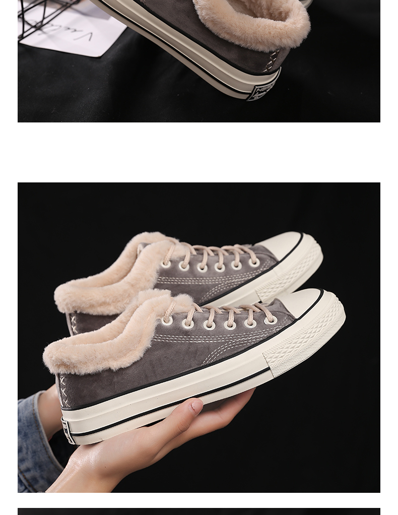 Giày cotton nữ 2018 mùa đông Hàn Quốc phiên bản mới cộng với giày vải nhung dày cho sinh viên hoang dã ấm áp núi gió giày nữ giầy converse nữ