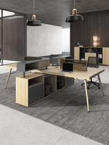 Finance desk four 4-person creative staff staff computer desk and chair combination Simple and modern